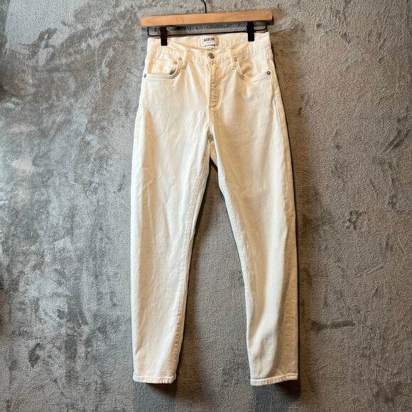 AGOLDE Toni Mid Rise Straight Leg Jeans Size 26 White - Picture 1 of 7